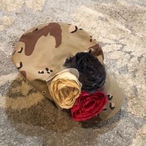 Camo flower hat